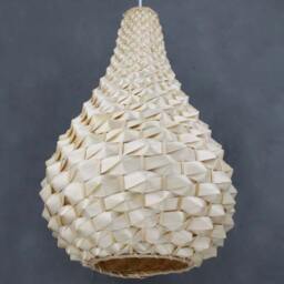 Hand Woven Bamboo Pendant Light - Countryside Style Chandelier - thumbnail 2
