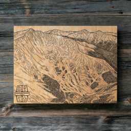 Arapahoe Basin Colorado Ski Trail Map - Engraved Wood Wall Art, Winter Cabin Decor, Snowboard Mountain Poster, Personalize Family Gift - thumbnail 2