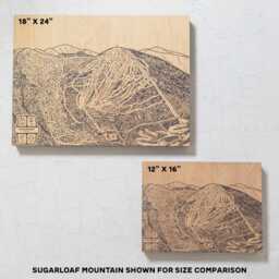 Arapahoe Basin Colorado Ski Trail Map - Engraved Wood Wall Art, Winter Cabin Decor, Snowboard Mountain Poster, Personalize Family Gift - thumbnail 3