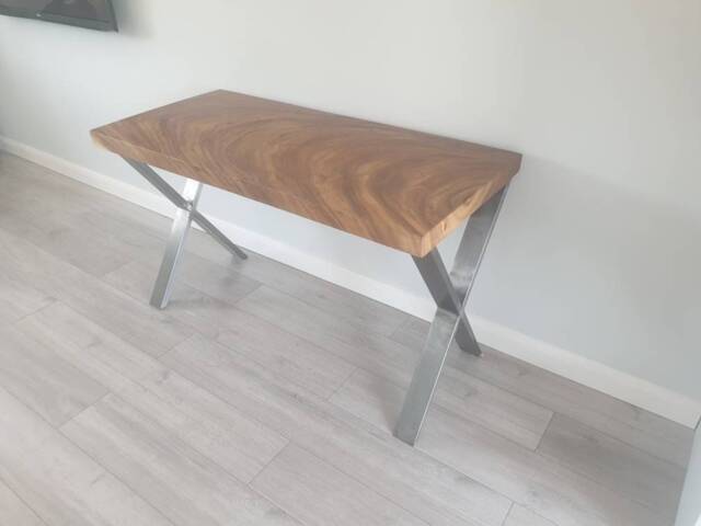 Live Edge Exotic Hardwood Computer Desk