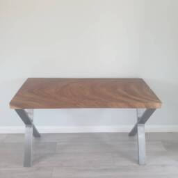 Live Edge Exotic Hardwood Computer Desk - thumbnail 2