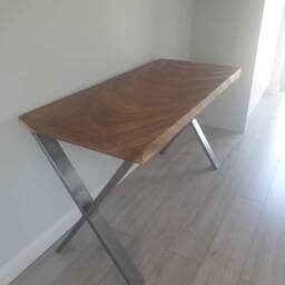 Live Edge Exotic Hardwood Computer Desk - thumbnail 3