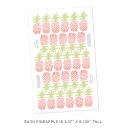 Pineapple Toss - Pink Fabric Wall Decal Tropical Mej - thumbnail 4