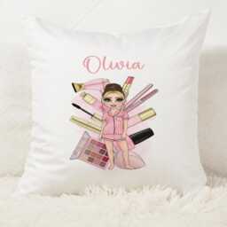 Personalised Cushion, Floral Flower Customised Gift, Mothers Day, Throw Pillow. Birthday - thumbnail 2