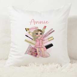 Personalised Cushion, Floral Flower Customised Gift, Mothers Day, Throw Pillow. Birthday - thumbnail 1
