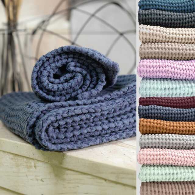 Waffle Linen Cotton Towel, Linen Wash Cloth, Hand Hair Bath Towel - image 1