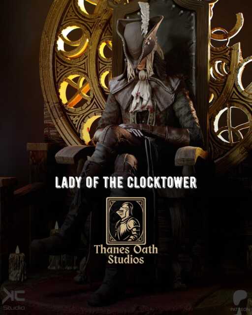 Lady Of The Clocktower - Gothic Dark Fantasy Female Warrior Maria Resin Figure 16K - image 1