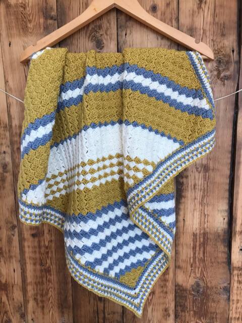 Crocheted Baby Blanket Gender Neutral Acrylic Pram Blanket - image 1