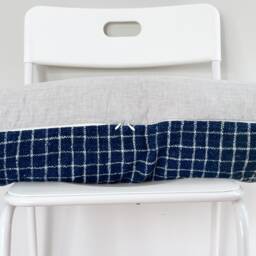 "Handmade Plaid Hemp Pillow Cover Vintage Karen Tribal Design - 14"" X 36" - thumbnail 3