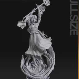 Yuna - Final Fantasy X 3D Printed Figure 110 Scale - thumbnail 4