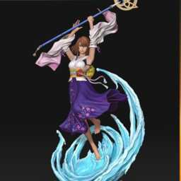 Yuna - Final Fantasy X 3D Printed Figure 110 Scale - thumbnail 3