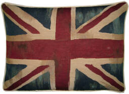 Vintage Union Jack British Flag Tapestry Cushion Pillow Cover - thumbnail 1