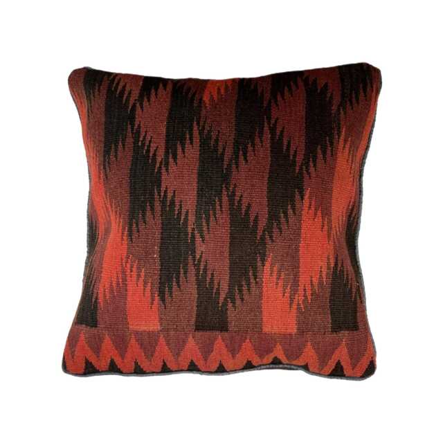 "Afghan Handwoven Red Kilim Vintage Carpet Cushion Cover, 45cm X 45cm, - 18"" 18" - image 1