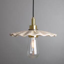 Kirhii Marbled Ceramic Bathroom Pendant Light 10.75