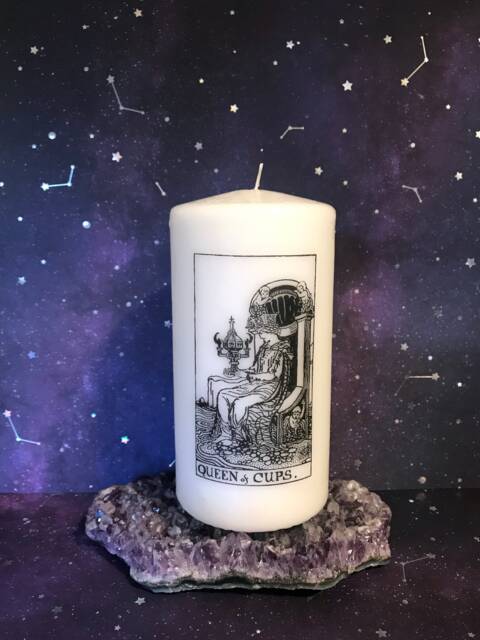 Queen Of Cups - Tarot Pillar Candle - image 1