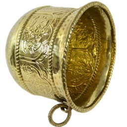 Handcrafted Brass Planter, Floral Design, Indoor Outdoor Decor - thumbnail 2