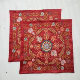 Handmade Suzani Silk Pillow Cover Sp382, Pillow, Hand Embroidery, Throw, Suzani, Decorative Pillows, Accent Pillows - thumbnail 4