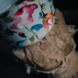Handmade 40cm Drum Lampshade in Voyage Floral Linen - Standard Lamp, Ceiling Or Table - thumbnail 3