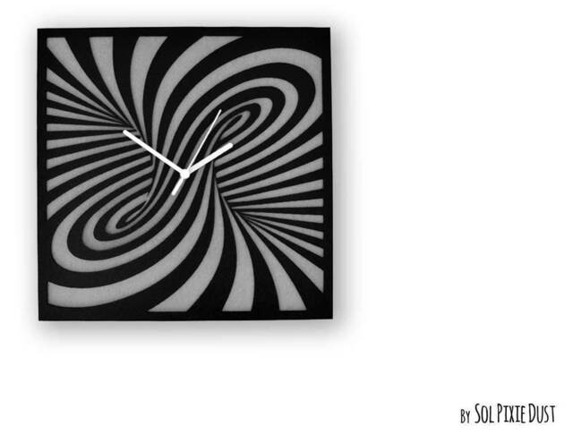 Optical Illusion Concrete - Square Wall Clock Modern Contemporary Minimalist Art Home Deco Housewarming Gift Idea - image 1
