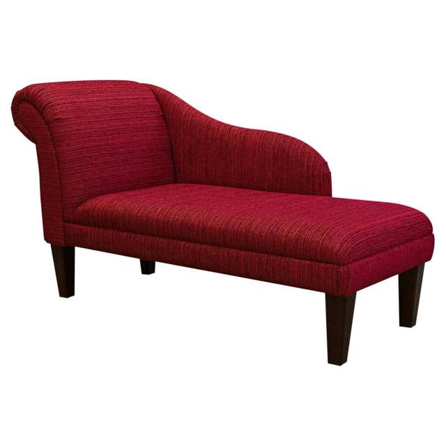Handmade Cherry Red Chaise Longue Sofa - image 1