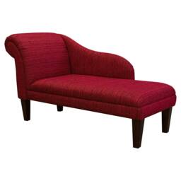 Handmade Cherry Red Chaise Longue Sofa