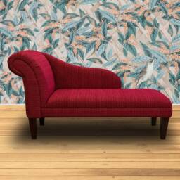 Handmade Cherry Red Chaise Longue Sofa - thumbnail 3