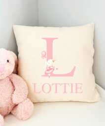 Ballerina Nursery Decor, Personalised Cushion Cover, Girls Bedroom Theme, Ballet Dancer Gift, Bunny