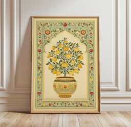 Lemon Tree Poster, Botanical Vase Print, Floral Wall Art - thumbnail 1