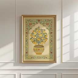 Lemon Tree Poster, Botanical Vase Print, Floral Wall Art - thumbnail 2