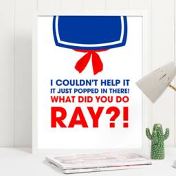 Ghostbusters What Did You Do Ray Quote Print Art Poster - Inspirational Motivational Marshmallow Man Wall - thumbnail 2