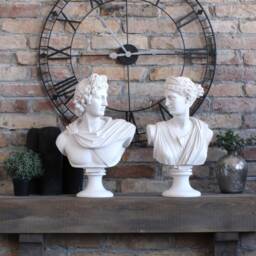 Large Diana Bust Marble Sculpture - Greek Roman Goddess Artemis Of Versailles Statue White The Ancient Home - thumbnail 2