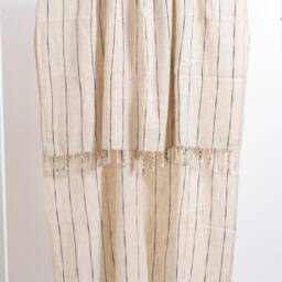 Boho Picnic Blanket, Striped Beach Towel, Black Throw, Neutral Turkish Minimal Soft Cream Housewarming Gift - thumbnail 4