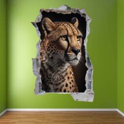 Cheetah Wild Animal Wall Decal Sticker Mural Poster Print Art Home Decor Ks3 - thumbnail 2