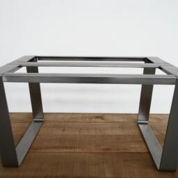 Modern Stainless Steel Long Dining Table Base - 28'' H X W 72'' L Luxury Custom Furniture - Brushed Or Polished Finish Balasagun - thumbnail 2