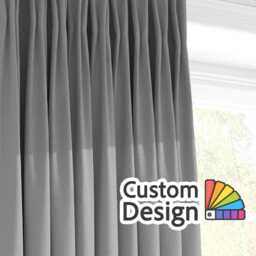 Plain Script Font Personalised Blackout Eyelet Curtains Custom Name & Background Colour Simple Elegant Lettering Kids Bedroom Home Decor - thumbnail 3