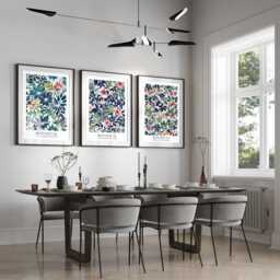 Neutral Wall Prints, Botanical Bedroom Home Decor, Hand Drawn Plants, Set Of 3 Prints A4 A3 A2 A1 - thumbnail 2