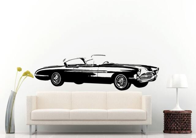 Classic Old School Antique American Muscle Sports Racing Fast Car Automobile Vehicle Wall Decal Vinyl Sticker Mural Room Decor L693 - image 1
