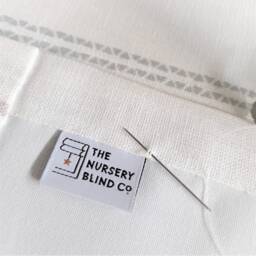 Pure White Roman Blind With Daisy Chain Trim & Blackout Lining - thumbnail 3