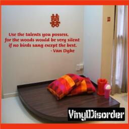 Use The Talents You Possess, For Woods Would Be Very Silent - Vinyl Wall Decal Quotes Sticker Musicroomquotes21Et - thumbnail 1