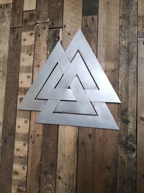 Viking Wall Art Valknut - Norse Mythology Heathen Pagan Gift Asgard Valhalla - image 1