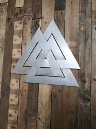 Viking Wall Art Valknut - Norse Mythology Heathen Pagan Gift Asgard Valhalla - thumbnail 1