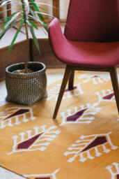 Cypress Flatwoven Modern Wool Kilim Rug Floral Mustard Area Rug Runner Southwestern Minimal Bohemian Living Room Carpet 2x3 4x6 5x8 8x10 - thumbnail 1