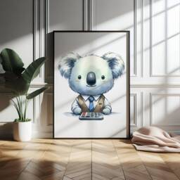 Accountant Graduation Gift - 3 Koalafied Posters - Accounting Bookkeeper Wall Art Finance Team Decor Watercolour Artwork - thumbnail 3