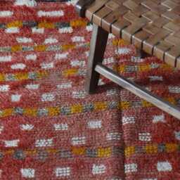 Vintage Red Moroccan Runner Rug - 9.8x3.3 Ft - Handmade Berber Wool Carpet - thumbnail 4