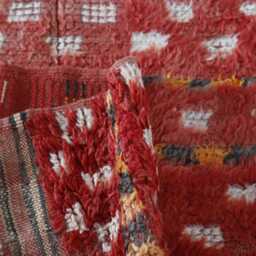 Vintage Red Moroccan Runner Rug - 9.8x3.3 Ft - Handmade Berber Wool Carpet - thumbnail 3