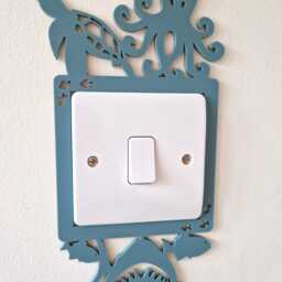 Under The Sea Nursery Light Switch Surround, Ocean Play Room Decor, Beach Theme Bedroom Decoration, Baby Room, Life Wall Art - thumbnail 3