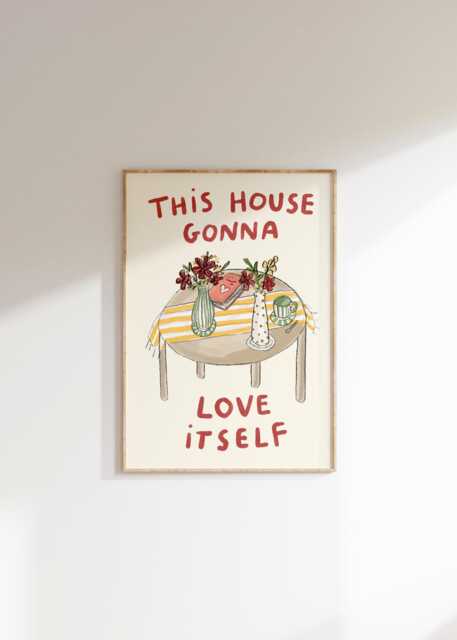 This House Gonna Love Itself Lyrics Wall Print - Olivia Dean The Art Of Loving Music Baby Steps Gifts For Girls - image 1