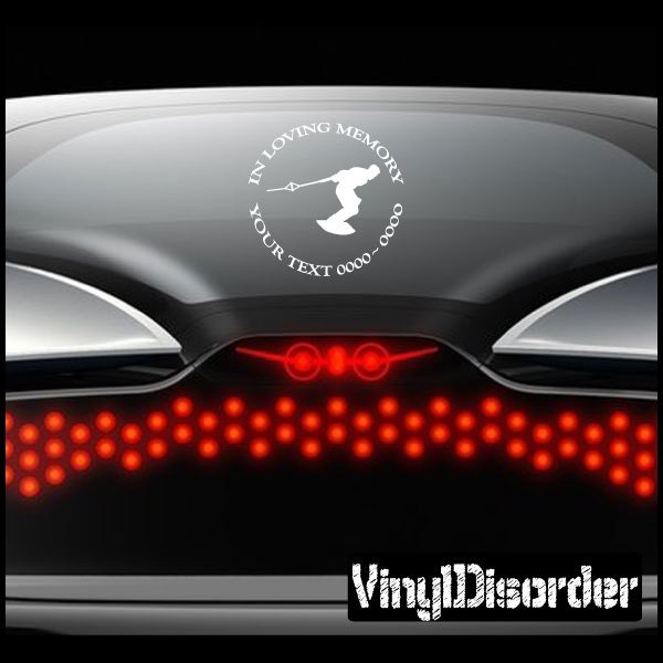 Wakeboarding 01 in Loving Memory Custom Car Or Wall Vinyl Decal Stickers - Ilmwakeboarding01Et - image 1