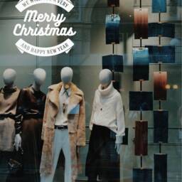 We Wish You A Very Merry Christmas Window Sticker Xmas Shop Home Decoration Decal - thumbnail 3