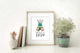 Boho Tribal Wall Decor, Teepee Art Print, Welcome Sign, Instant Download 8x10 - thumbnail 3